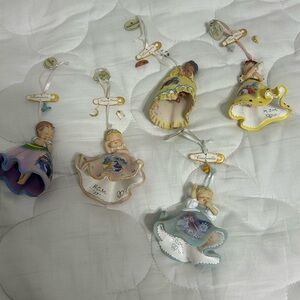 Darling Ashton Drake Disney Princess baby ornaments.  5 Princess ornaments.